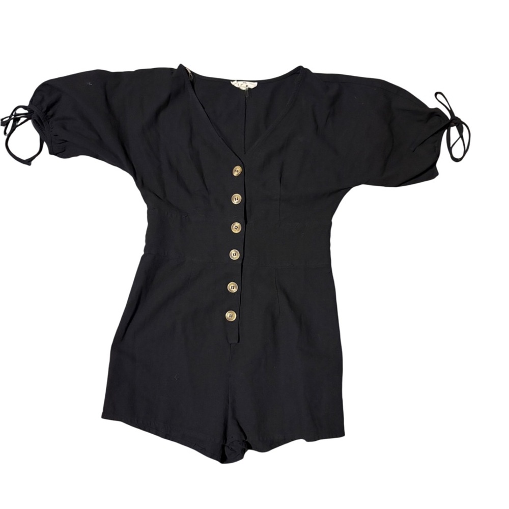 Target Black Button-Front Romper